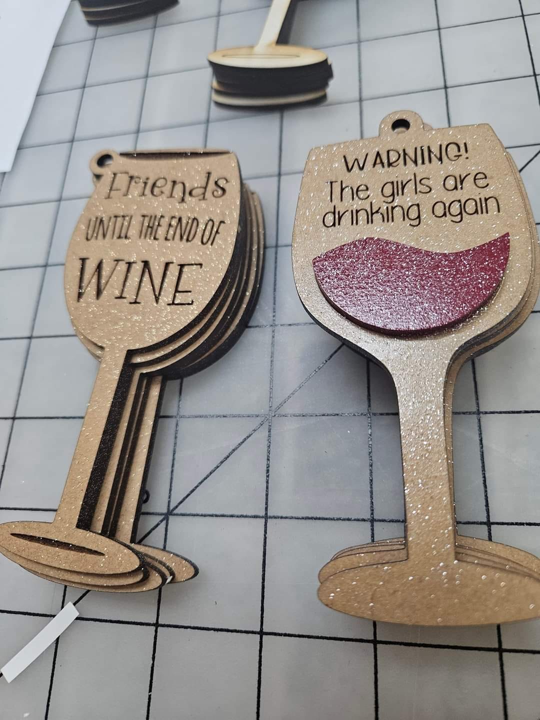 Wine glass ornament