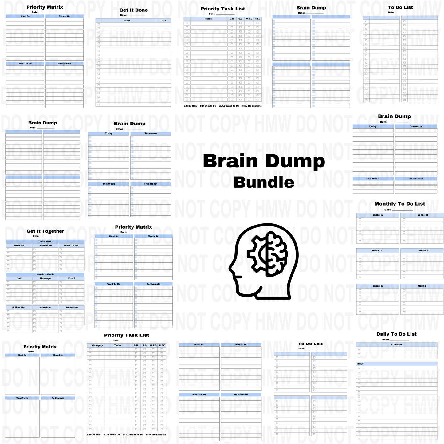 Brain Dump Digital Tracker