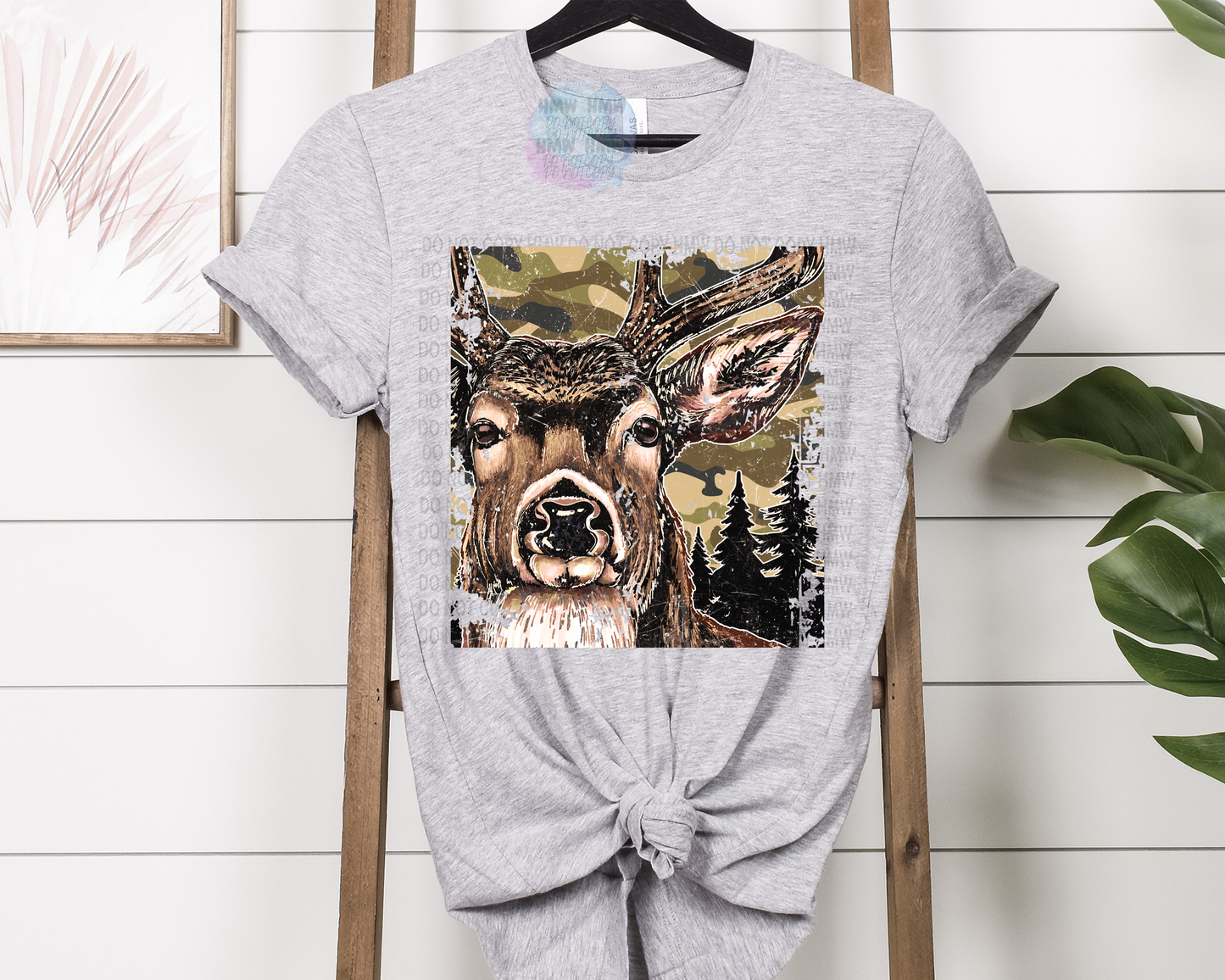 Buck Camo No Bow Tee