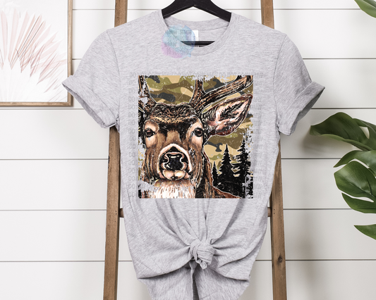 Buck Camo No Bow Tee