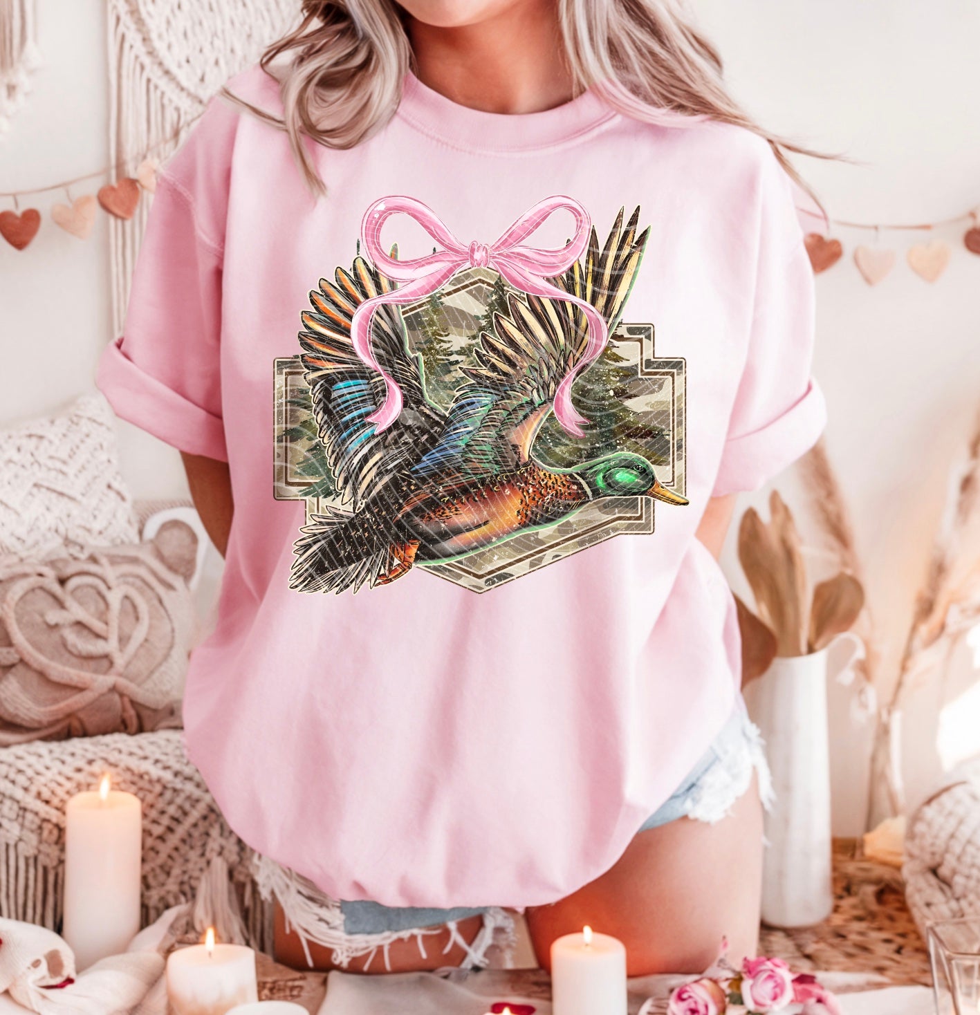 Waterfowl Pink Bow Tee