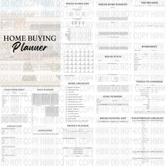 Home Buying Digital Planner