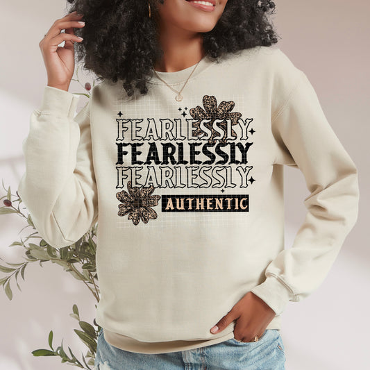 Fearlessly Authentic black accent Sweatshirt Special