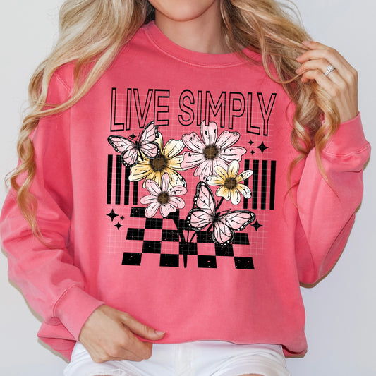 Live Simply black accent Sweatshirt Special