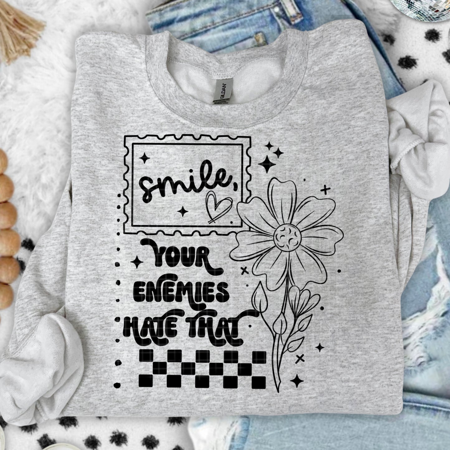 Smile Enemies black ink Sweatshirt Special