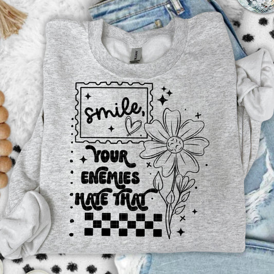 Smile Enemies black ink Sweatshirt Special