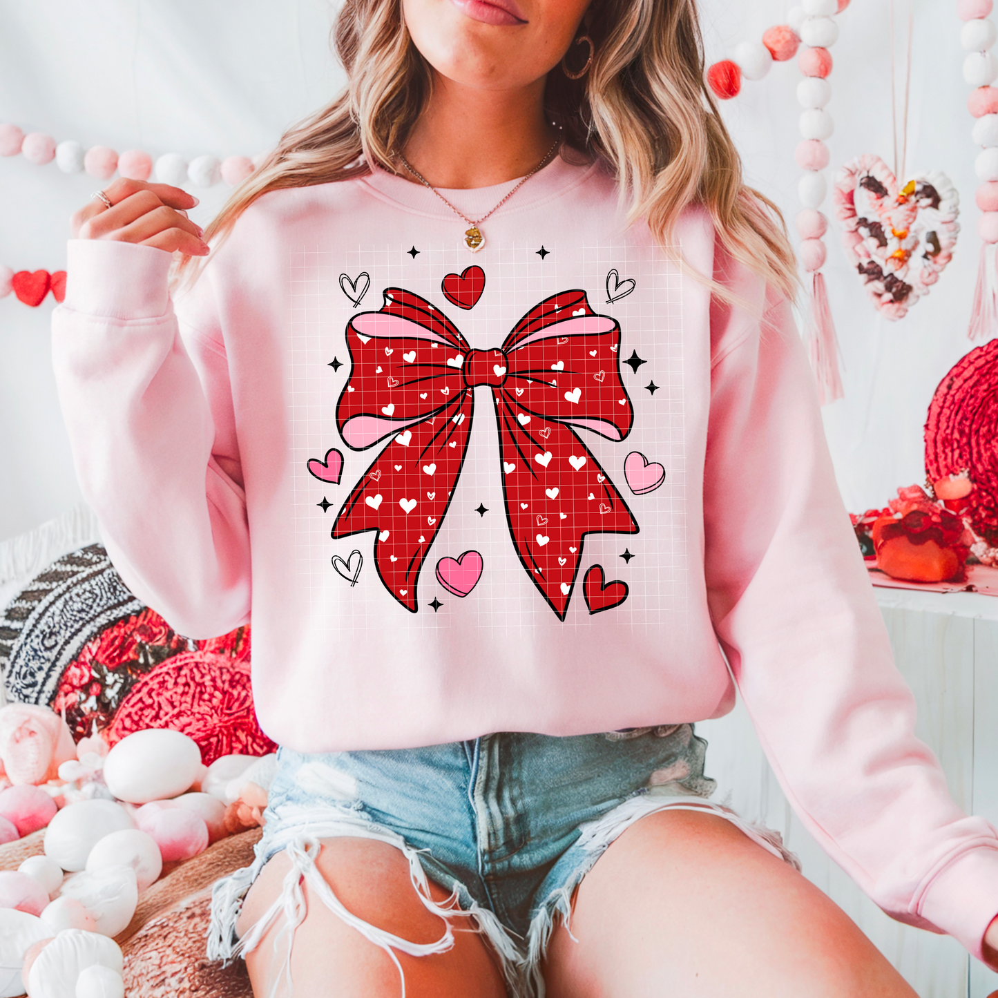 Heart Bow Sweatshirt Special