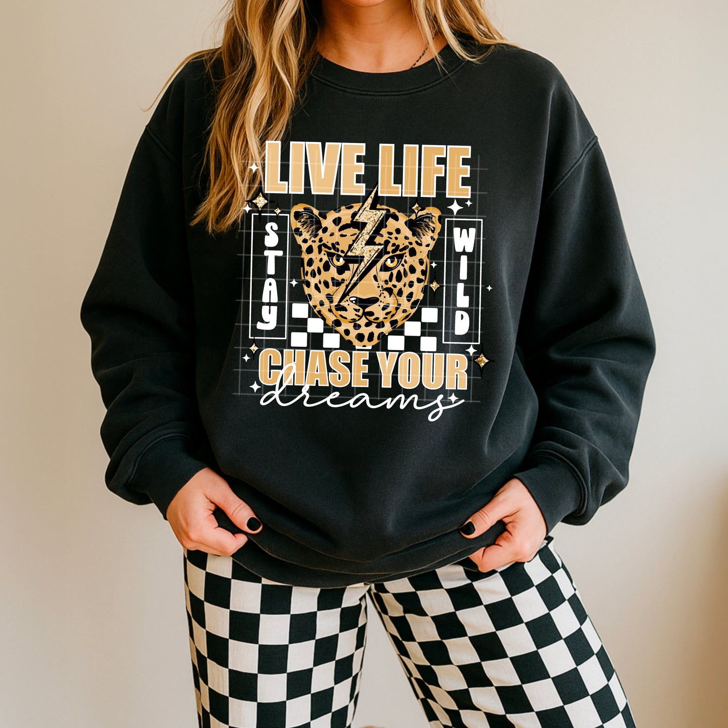 Live Life white accent Sweatshirt Special