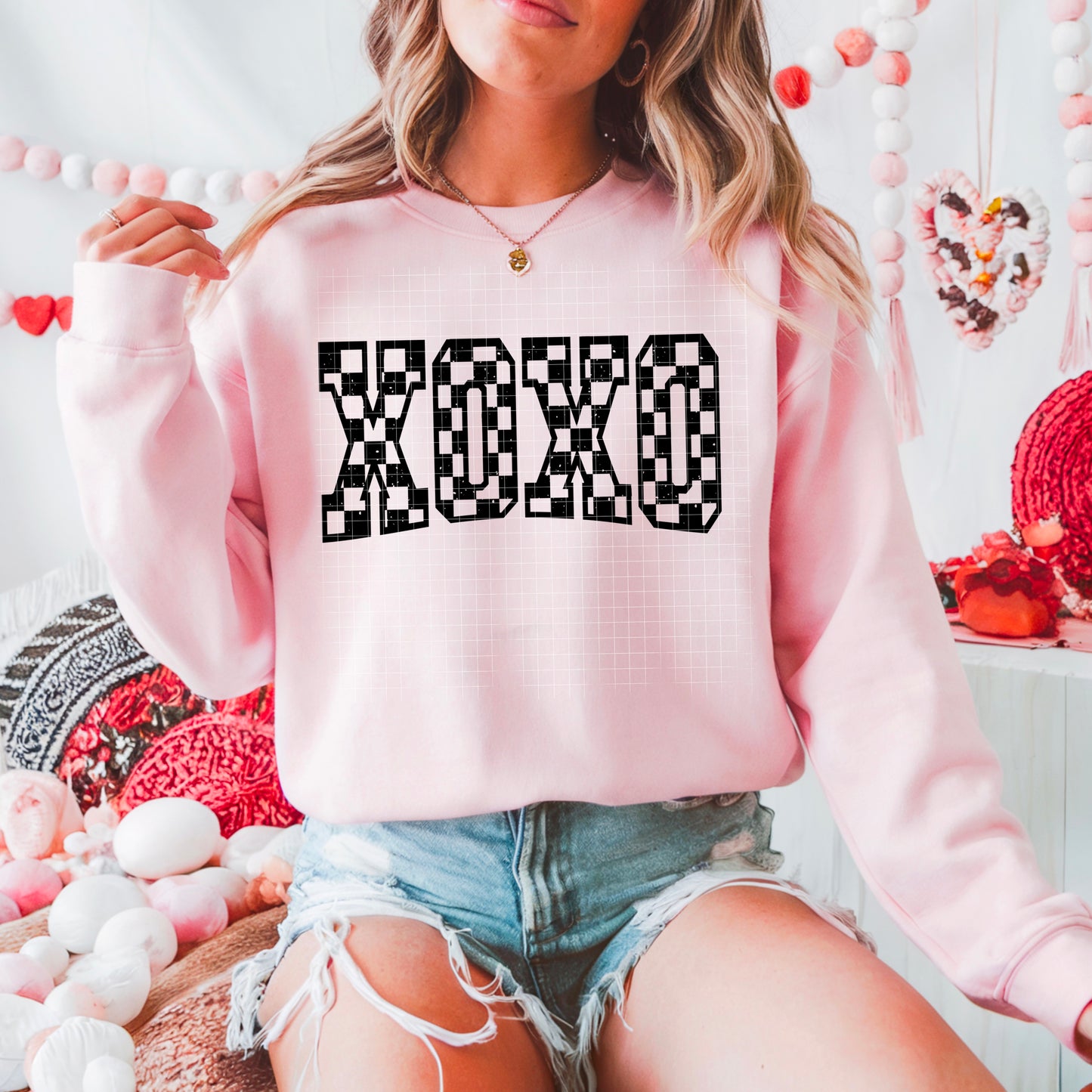 XOXO Black Checkered Sweatshirt Special