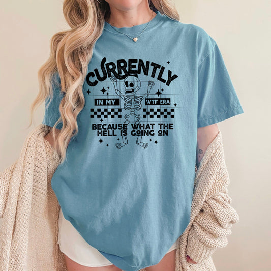 WTF Era black ink tee