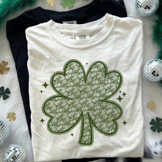 Green Lace Shamrock TEE