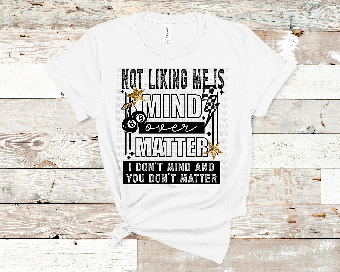 Mind Over Matter Black Print TEE