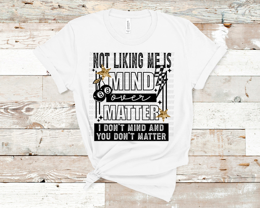 Mind Over Matter Black Print TEE