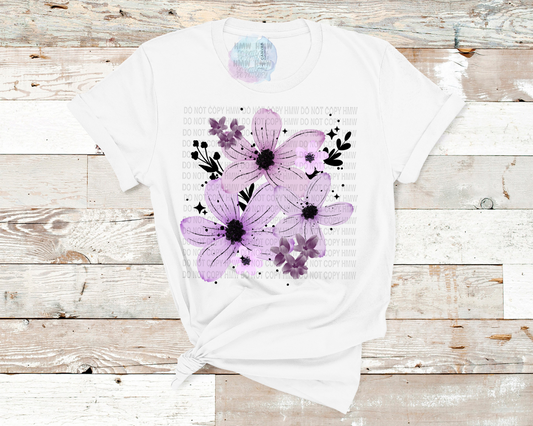 Purple Florals TEE