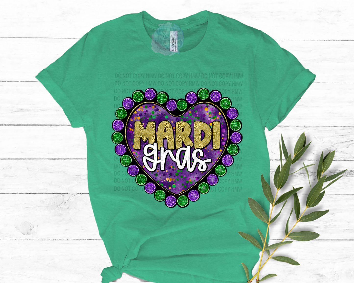Mardi Gras Heart Tee