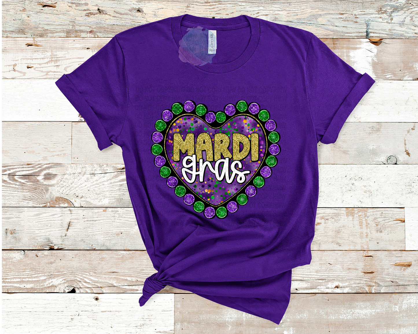 Mardi Gras Heart Tee