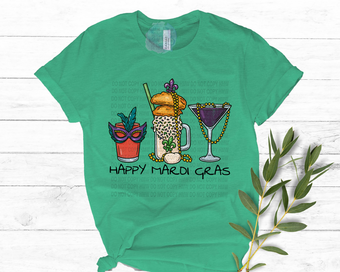 Happy Mardi Gras Drinks Tee