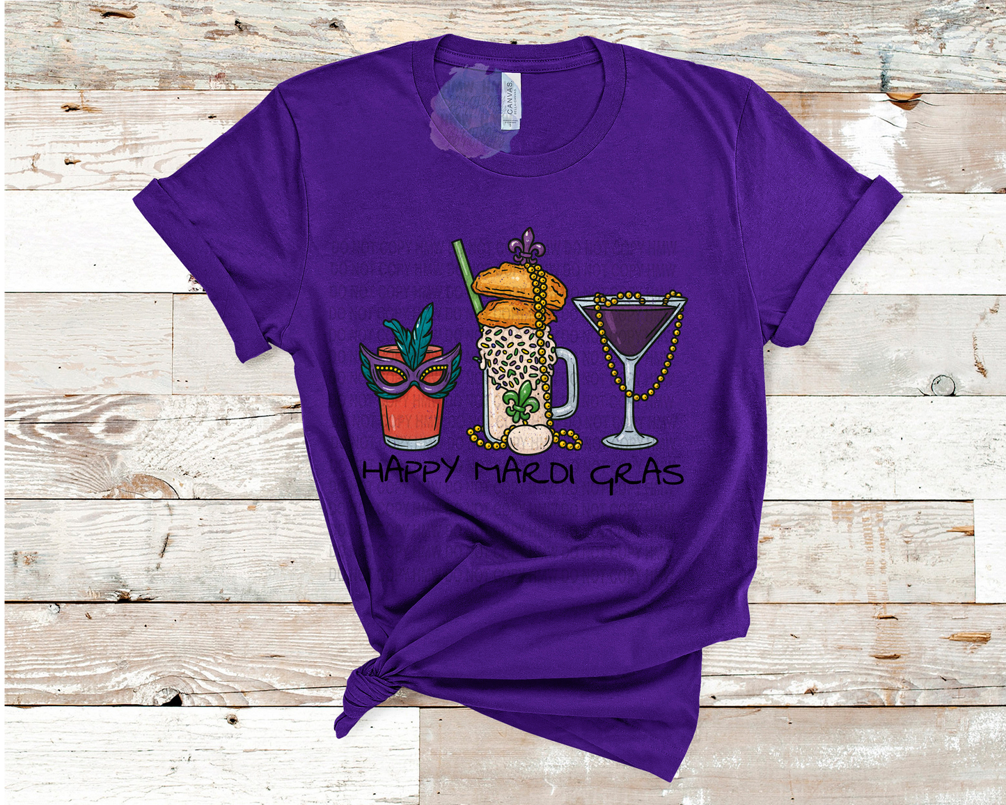 Happy Mardi Gras Drinks Tee