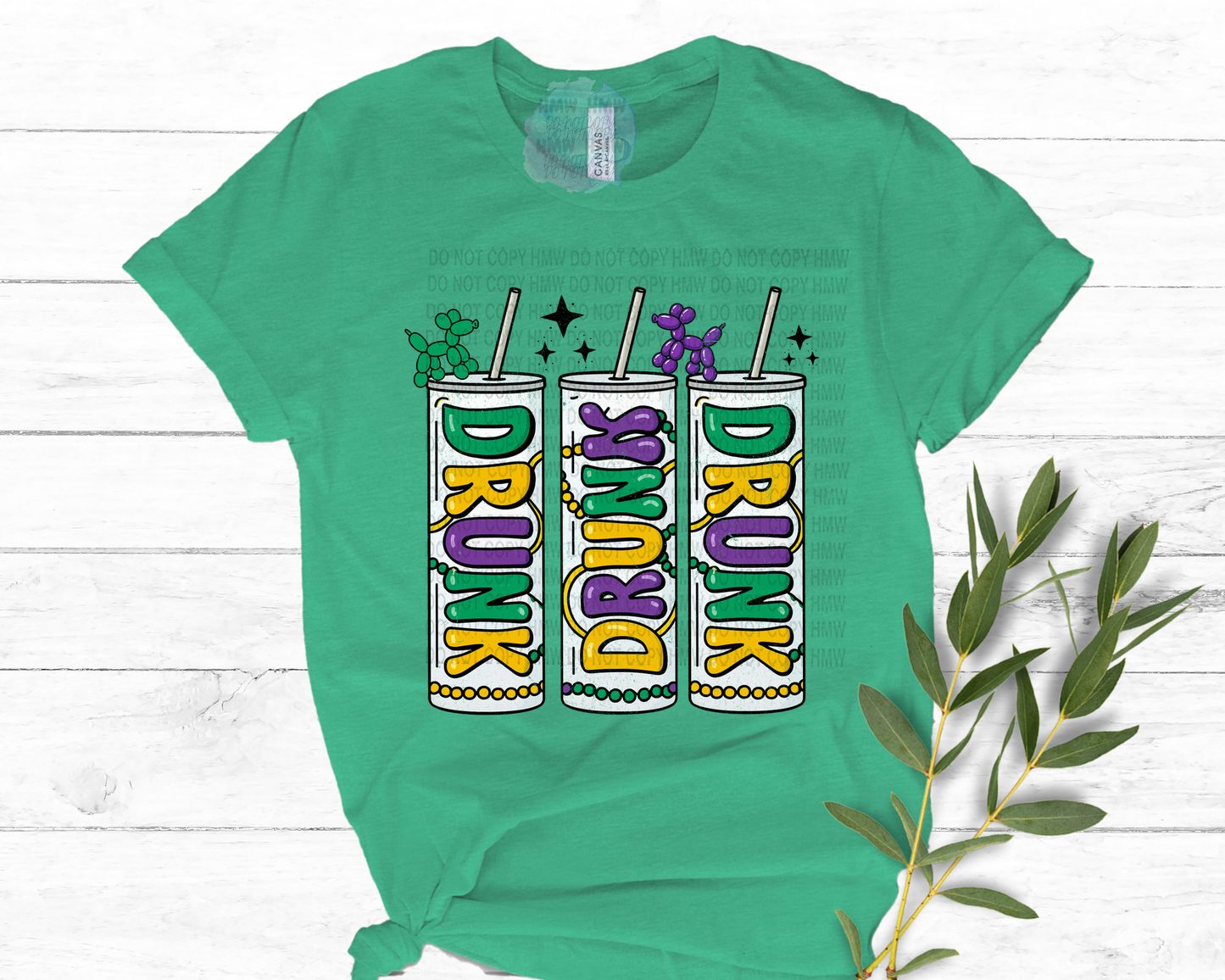 Drunk Mardi Gras Tumblers Tee