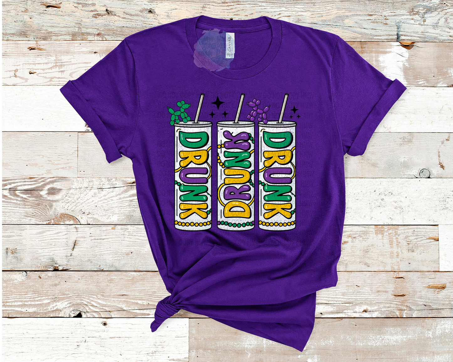 Drunk Mardi Gras Tumblers Tee