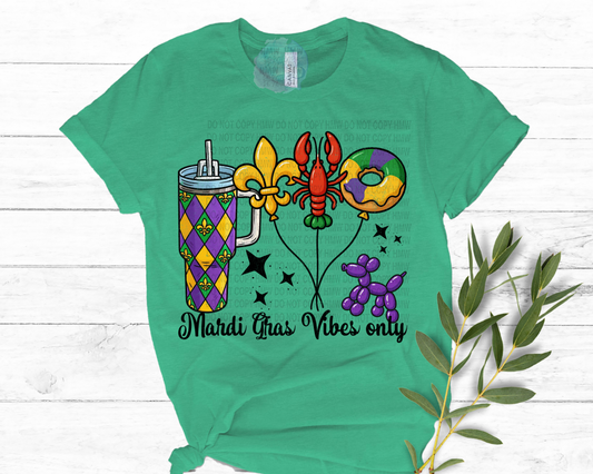 Mardi Gras Vibes Only Tee